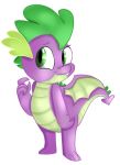  colored cute_face dragon edit fangs friendship_is_magic hasbro jbond looking_at_viewer male my_little_pony simple_background solo spike_(mlp) white_background wings 