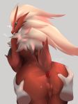  absurd_res anthro avian big_breasts biped bird blaziken blush bodily_fluids breasts butt female fur genitals hair hand_on_butt hi_res looking_at_viewer nintendo nude open_mouth pok&eacute;mon pok&eacute;mon_(species) pussy ranadi sex simple_background solo video_games 