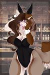  anthro big_breasts breasts canid canine canis capuccinichan chanette_(capuccinichan) cumberland domestic_dog female herding_dog husky mammal nordic_sled_dog pastoral_dog pinup playboy playboy_outfit pose public sheepdog solo spitz thick_thighs 