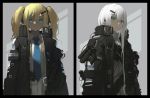  2girls asteroid_ill cornea_(asteroid_ill) gun iz_(asteroid_ill) original third-party_edit weapon 