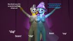  16:9 3d_(artwork) anthro breasts conjoined dialogue digital_media_(artwork) duo english_text equid equine female female/female friendship_is_magic genitals hasbro hi_res mammal my_little_pony pussy reaper2545 text trixie_(mlp) widescreen zebra zecora_(mlp) 