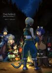  1other 3girls 4boys adelbert_steiner anniversary aqua_vest armor bare_shoulders black_mage_(final_fantasy) blonde_hair blue_coat blue_pants bodysuit book boots bow breasts brown_eyes brown_footwear burmecian campfire chef_hat coat cropped_vest crystal dated dreadlocks eiko_carol final_fantasy final_fantasy_ix forest freija_crescent full_armor garnet_til_alexandros_xvii gloves green_eyes green_pants grey_footwear hair_bow hat hat_feather helm helmet holding holding_book holding_hands horns jewelry kneeling looking_at_another low_ponytail medium_breasts milky_way monkey_tail mouse_girl multiple_boys multiple_girls nature night night_sky open_mouth orange_bodysuit pants pendant quina_quen red_coat red_gloves red_hair salamander_coral shirt short_hair single_horn sky sleeveless sleeveless_shirt star_(sky) striped_clothes striped_pants tail takase_toho tongue tongue_out tree_stump twitter_username underbust vest vivi_ornitier white_shirt winged_helmet wizard_hat wrist_cuffs yellow_bow yellow_eyes yellow_overalls zidane_tribal 