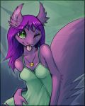  2020 anthro clothed clothing digital_media_(artwork) eyebrows eyelashes female fur green_eyes mammal purple_body purple_fur rodent sciurid smile solo zenirix 