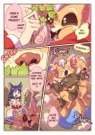  &lt;3 ahri_(lol) animal_humanoid anthro blue_hair blush bodily_fluids bone breasts canid canid_humanoid canine canine_humanoid catnip clothed clothing comic comic_page dialogue duo english_text exposed_breasts eyelashes face_in_breasts female female_on_anthro fox_humanoid fur gnar_(lol) hair hi_res humanoid humanoid_on_anthro larger_female league_of_legends loincloth male male/female mammal mammal_humanoid mind_break multicolored_body multicolored_fur nipples ponytail riot_games sharp_teeth size_difference skull smaller_male speech_bubble strongbana sweat sweatdrop taller_female teeth text video_games yellow_eyes yordle 
