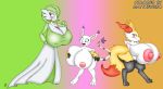  absurd_res anthro badgerben big_breasts blush braixen breasts digimon digimon_(species) english_text female gardevoir gatomon gradient_background group hi_res huge_breasts humanoid hyper hyper_breasts matthew250_(artist) nintendo nipples nude pok&eacute;mon pok&eacute;mon_(species) simple_background text video_games 