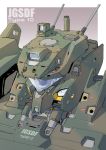  camera close-up from_above ground_vehicle looking_ahead mao_(6r) mecha mechanization military military_vehicle motor_vehicle no_humans one-eyed original solo tank type_10_(tank) visor 