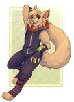  anthro applepup biped clothed clothing colored fan_character fluffy fully_clothed hi_res league_of_legends long_tail male mammal neck_tuft riot_games simple_background size_difference solo teemo_the_yiffer tuft video_games whiskers yordle 