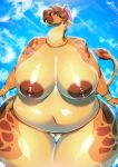  absurd_res anthro areola big_breasts breasts female genitals giraffe giraffid hi_res huge_breasts mammal nipples nude overweight overweight_female pussy solo sylviajo thick_thighs wide_hips 