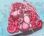  2019 5_fingers anthro areola balls big_balls big_breasts breasts crossgender equid feathered_wings feathers fingers friendship_is_magic ftg_crossgender fti_crossgender genitals gynomorph hasbro hi_res horn huge_balls huge_breasts hyper hyper_balls hyper_breasts hyper_genitalia intersex mammal my_little_pony nipples nude open_mouth pinkie_pie_(mlp) prettypinkponyprincess solo thick_thighs winged_unicorn wings 