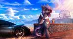  absurd_res amusement_ride atlas-66 bat_pony beach beverage bikini car clothing cloud cup cutie_mark equid eyewear ferris_wheel glasses hasbro hi_res mammal my_little_pony outside seaside sky solo swimwear vehicle 