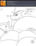  2020 anthro ask_blog big_butt black_and_white butt chari-gal charizard digital_drawing_(artwork) digital_media_(artwork) english_text female hi_res horn looking_back macro monochrome nintendo nude pok&eacute;ball pok&eacute;mon pok&eacute;mon_(species) rear_view simple_background sketch solo speech_bubble tacticalfur text video_games wings 