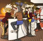  alcohol angel_eyes anthro bad_guy_cafe bar beverage blue_eyes boat brown_body brown_fur canid canine canis cheetah cruise_ship drinks ear_piercing eyebrow_piercing facial_piercing felid feline female fox fur grey_body grey_fur group khriss_wolffe male mammal merchant_ship michael_thompson orange_body orange_fur passenger_ship piercing ship tan_body tan_fur vehicle watercraft wolf wolfgang_jaeger_(readerno31142) yellow_body yellow_eyes yellow_fur ziegelzeig ziegelzeig_zoona 