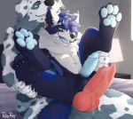  absurd_res animal_genitalia animal_penis anthro arctic_fox balls bed bedroom big_penis blue_body blue_fur blue_hair blue_penis blue_tongue bodily_fluids canid canine canine_penis canis chest_tuft claws dalmatian domestic_dog duo ear_piercing fox fur furniture genital_fluids genitals hair hi_res humanoid_genitalia humanoid_penis imminent_sex knot lamp male male/male mammal pache_riggs pawpads penis penis_size_difference piercing precum size_difference tongue tuft white_body white_fur 