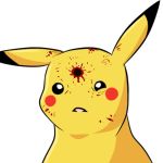  1:1 alpha_channel ambiguous_gender augustdraws blood bodily_fluids bullet_hole death dying gore headshot hi_res killing nintendo pikachu pok&eacute;mon pok&eacute;mon_(species) shot_(disambiguation) solo video_games 