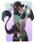  animal_genitalia anthro balls clothing fully_sheathed genitals kwik_(artist) looking_at_viewer male sheath solo sven_akzel tongue tongue_out undressing vernid 