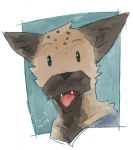  2020 anthro beastars digital_media_(artwork) headshot_portrait hi_res humanoid hyaenid male mammal miguno_(beastars) netflix portrait rin_i9 smile solo spots spotted_body spotted_hyena viz 