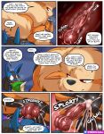  anal anal_penetration animal_genitalia animal_penis anthro anthro_on_feral anthro_penetrating anthro_penetrating_feral anus arcanine bestiality better_version_at_source blue_body blue_fur blush bodily_fluids canid canine canine_penis comic cum cum_in_ass cum_inside digital_media_(artwork) duo english_text erection feral feral_penetrated fur genital_fluids genitals hi_res internal knot lucario male male/male male_penetrated male_penetrating male_penetrating_male mammal modca nintendo open_mouth penetration penile penile_penetration penis pok&eacute;mon pok&eacute;mon_(species) puffy_anus quadruped sex size_difference small_dom_big_sub small_penetrator_big_penetrated smile sweat text video_games 