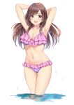  bikini cleavage miyar2d2 swimsuits the_idolm@ster the_idolm@ster_shiny_colors tsukioka_kogane wet 