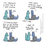  ! 1:1 blue_body blue_fox_(foxes_in_love) blue_fur blue_tail canid canine comic computer couple_(disambiguation) dialogue duo english_text feral fox foxes_in_love fur green_body green_fox_(foxes_in_love) green_fur green_tail hi_res laptop male_(lore) mammal shadow simple_background text url 