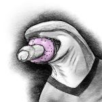  1:1 anthro clothing doughnut erection fish food genitals glans hi_res male marine partially_retracted_foreskin penis penis_tongue shark shirt solo topwear uncut zeemf 