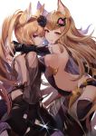  40_(0f0urw) animal_ears granblue_fantasy metera_(granblue_fantasy) no_bra nopan yuisis_(granblue_fantasy) yuri 