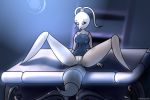  3:2 anthro anus arthropod dododragon56 female furniture genitals hi_res hollow_knight humanoid insect iselda_(hollow_knight) ladder light looking_at_viewer nude pinup pose pussy sitting slim smile solo spread_legs spreading table team_cherry video_games 