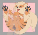  anatomically_correct anatomically_correct_genitalia anatomically_correct_pussy animal_genitalia animal_pussy arcanine balls barefoot bestiality blonde_hair breasts breath brown_eyes busty_feral canine_pussy duo fan_character fangs feet female feral fur genitals hair hi_res human human_on_feral humanoid interspecies kektails light_skin long_ears long_tail lube male male/female mammal multi_breast multicolored_body multicolored_fur nintendo orange_body orange_fur panting pawpads paws penetration pok&eacute;mon pok&eacute;mon_(species) pok&eacute;philia pussy sex signature simple_background soles spread_legs spread_pussy spreading stand_and_carry_position standing standing_sex stripes toes tongue tongue_out tuft vaginal vaginal_penetration video_games yellow_body yellow_fur 