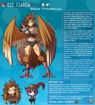  2020 alternate_species animal_humanoid anklet armor avian avian_humanoid breasts brown_hair chain clothed clothing digital_media_(artwork) english_text fearow feathered_wings feathers female female_focus hair hi_res humanoid humanoidized jewelry kinkymation long_hair nintendo pok&eacute;mon pok&eacute;mon_(species) pok&eacute;mon_humanoid pok&eacute;morph side_cut simple_background standing text video_games wings 