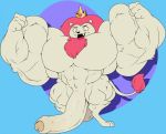  abs anthro balls beauty_mark big_muscles big_penis body_hair cartoon_network chest_hair crown felid flaccid flexing foreskin genitals hi_res huge_muscles huge_penis hyper hyper_genitalia hyper_muscles hyper_penis king king_snugglemagne_xxv lion male mammal mao_mao:_heroes_of_pure_heart muscular pantherine pecs penis royalty sbshouseofpancakes solo 