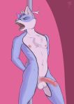  2017 absurd_res anthro antlers arms_tied balls bdsm biped bodily_fluids bondage bound canid canine cervid digital_drawing_(artwork) digital_media_(artwork) erection fox front_view fur genital_fluids genitals hans_blarev hi_res horn humanoid humanoid_genitalia humanoid_penis hybrid looking_away male mammal nude open_mouth penis pesimist portrait precum simple_background solo solo_focus standing three-quarter_portrait tied_to_pole tongue 
