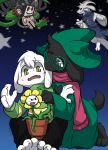  asriel_dreemurr asriel_dreemurr_(god_form) deltarune flowey_the_flower group hi_res kurogin_(artist) male ralsei undertale video_games 