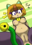  anthro bell between_legs breasts collar felid feline female francine_manx genitals hi_res low-angle_view machine mammal navel nipples open_mouth plump_labia pussy robot samurai_pizza_cats solo spread_legs spreading surprised_expression xoti_(artist) 