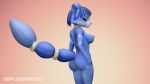  3d_(artwork) big_breasts blue_body blue_fur blue_hair breasts butt canid canine digital_media_(artwork) female fox fur hair hi_res humanoid krystal looking_at_viewer mammal nintendo nude reploidmanxxx solo source_filmmaker star_fox video_games 