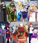  3d_(artwork) abs accessory anthro artoria_pendragon blonde_hair blue_eyes blush bound breasts canid canine canis clothing crossover digital_media_(artwork) dragon eyelashes fate_(series) father father&#039;s_day father_and_child female fenrir_(housamo) green_eyes hair headband hi_res holidays human humanoid illyasviel_von_einzbern katsushika_hokusai_(fgo) kiritsugu_emiya male malicekira mammal managarmr_(housamo) muscular muscular_male ninja parent parent_and_child rope rope_bondage rope_harness rou_kemonone saber_artoria_pendragon saber_of_red shiki_taigen shirou_emiya smile submissive submissive_male tadatomo temujin tokyo_afterschool_summoners utau video_games warrior wolf young 