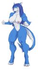  abs alternate_species anthro areola audunor big_breasts biped blue_body breasts female fish genitals hi_res hopey marine muscular muscular_female nipples nude pussy shark solo standing 