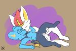  3:2 anthro anthro_on_anthro anthro_penetrated anthro_penetrating anthro_penetrating_anthro balls blue_body blue_breasts blue_ears blue_fur bodily_fluids breasts cinderace doublepopsicle duo female female_penetrated fur genital_fluids genitals hand_on_leg lying male male/female male_penetrating male_penetrating_female nintendo nipples nude on_side open_mouth penetration penile penile_penetration penis pok&eacute;mon pok&eacute;mon_(species) pussy pussy_juice pussy_juice_on_penis sex shinx tongue vaginal vaginal_penetration video_games 