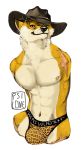  amputee anthro armless bulge canid canine clothing disability fox hat headgear headwear i-psilone legless male mammal nipple_piercing nipples piercing quadruple_amputee solo underwear 