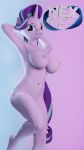  3d_(artwork) absurd_res anthro big_breasts breasts digital_media_(artwork) english_text equid female friendship_is_magic hasbro hi_res hunterz263 looking_at_viewer mammal my_little_pony nipples nude pose simple_background starlight_glimmer_(mlp) text 
