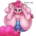  1:1 absurd_res anus_outline camel_toe dialogue equid equine female feral friendship_is_magic hasbro hi_res horse looking_at_viewer mammal my_little_pony parumpi pinkie_pie_(mlp) pony simple_background solo thick_thighs white_background 