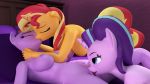  3d_(artwork) absurd_res anthro bed big_breasts breasts cunnilingus digital_media_(artwork) equestria_girls equid equine eyes_closed female female/female friendship_is_magic furniture group group_sex hi_res horn hunterz263 kissing licking lying mammal my_little_pony nipples nude on_back oral sex starlight_glimmer_(mlp) sunset_shimmer_(eg) threesome tongue tongue_out twilight_sparkle_(mlp) unicorn vaginal 