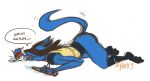  ambiguous_gender anthro lucario nintendo pok&eacute;ball pok&eacute;mon pok&eacute;mon_(species) raised_tail solo tongue tongue_out uniporno video_games 