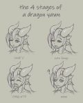  4:5 absurd_res animal_humanoid blep digital_media_(artwork) dragon dragon_humanoid english_text eyes_closed female hair hi_res horn humanoid klifflod long_hair monster_girl_(genre) nyx_(klifflod) open_mouth scales scalie sharp_teeth simple_background sketch smile solo teeth text tongue tongue_out yawn 