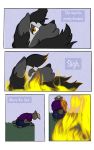  10:16 anthro brethegoat canid canine comic comic_page dialogue dialogue_box digital_media_(artwork) elemental_manipulation english_text fantasy female fire fire_manipulation fox fur grey_body grey_fur hair hi_res magic magic_user mammal red_fox silver_fox teleport text ursid webcomic 