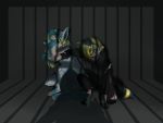  4:3 bioluminescence black_body black_fur black_nose blonde_hair blue_body blue_fur bodily_fluids bottomwear claw_growth claws clothing covering covering_face cowering digitigrade duo ear_growth eeveelution female feral fezmangaka finger_claws fur fur_growth glaceon gladion_(pok&eacute;mon) glowing green_eyes grey_background hair handpaw hi_res human human_to_feral kneeling lillie_(pok&eacute;mon) long_hair looking_at_viewer male mammal mid_transformation nintendo offscreen_character one_eye_obstructed open_mouth pants pawpads paws pink_pawpads pok&eacute;mon pok&eacute;mon_(species) questionable_consent shaded shadow sharp_teeth shirt simple_background sitting species_transformation sweat tears teeth toe_claws topwear torn_bottomwear torn_clothing torn_pants torn_shirt torn_topwear transformation umbreon video_games yellow_body yellow_fur yellow_glow 
