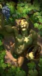  9:16 abs anthro brown_hair dante_(elcondedeleon) detailed detailed_background felid grape hair hi_res leaf licking licking_lips lion male mammal mickey_the_retriever muscular muscular_anthro muscular_male navel nipples open_mouth outside pantherine solo tongue tongue_out 