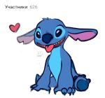  &lt;3 2019 4_fingers absurd_res airfly-pony alien back_markings blue_body blue_claws blue_eyes blue_fur blue_nose blue_pawpads character_name claws colored_sketch disney ears_down experiment_(lilo_and_stitch) fingers fur hi_res lilo_and_stitch markings notched_ear open_mouth open_smile pawpads pivoted_ears russian_text sitting smile solo stitch_(lilo_and_stitch) text tongue tongue_out translated watermark 