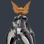  1:1 absurd_res anthro bdsm big_breasts big_butt bodysuit breasts butt chiropteran clothed clothing female feral fur gimp gimp_suit hi_res huge_breasts looking_at_viewer mammal mr.gerich non-mammal_breasts nude presenting rubber shiny_(disambiguation) simple_background skinsuit smile solo standing suit thick_thighs tight_clothing view_from_below wide_hips zipper 