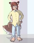  4:5 ambiguous_gender anthro canid canine clothed clothing eyewear fox glasses hi_res mammal postal_(artist) solo 