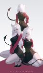  animal_ears cerberus_(helltaker) erospanda heels helltaker tail 