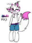  &lt;3 &lt;3_eyes 3:4 alpha_channel anthro blush bottomwear canid canine cervid clothing fox fur hybrid male mammal minty_skies rajikaru shorts simple_background solo transparent_background two_tone_tail white_body white_fur 